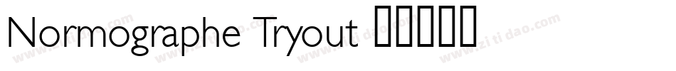 Normographe Tryout字体转换